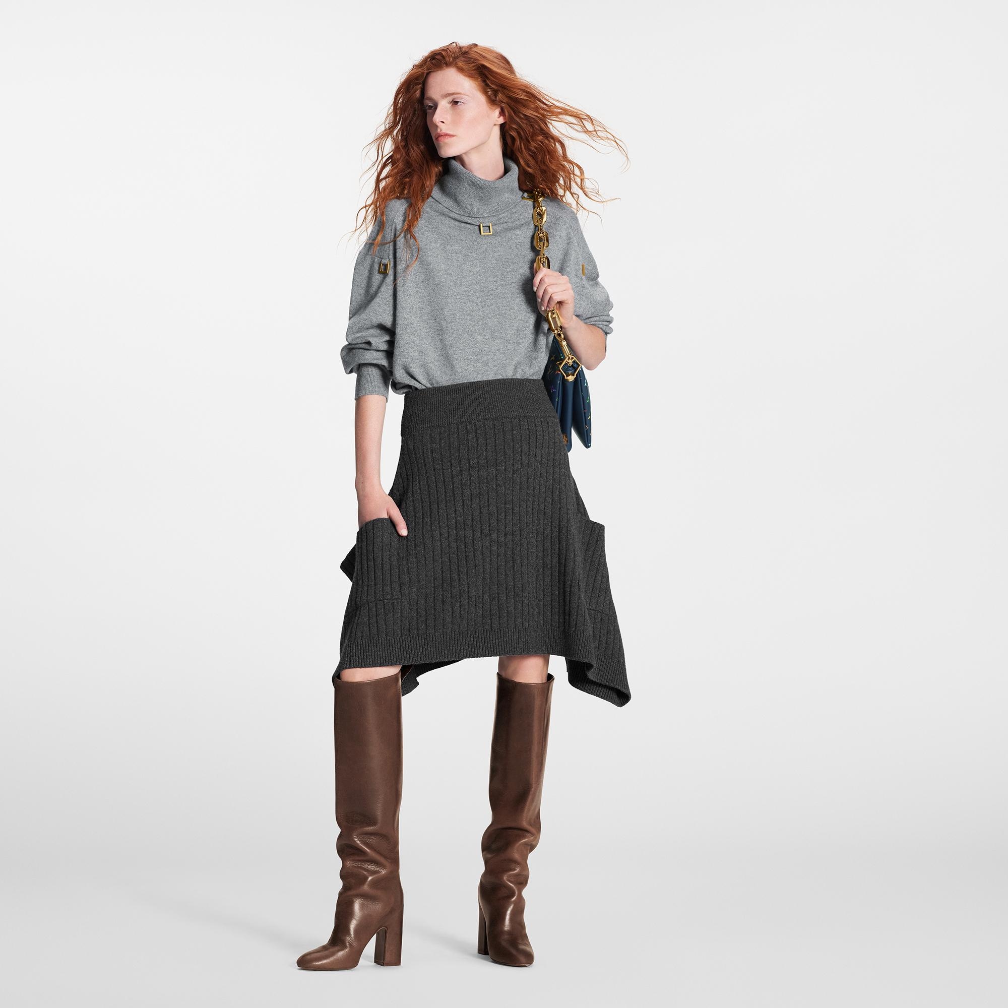 Ribbed Slouchy Skirt - 2