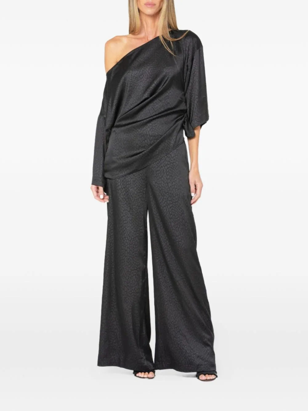 Claude leopard-jacquard trousers - 1