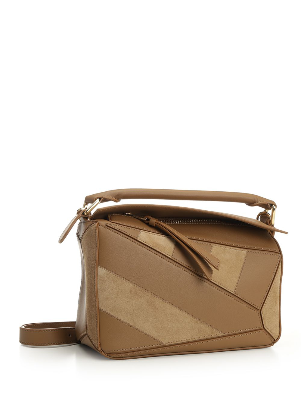 Puzzle S Stripes Handbags Brown - 2