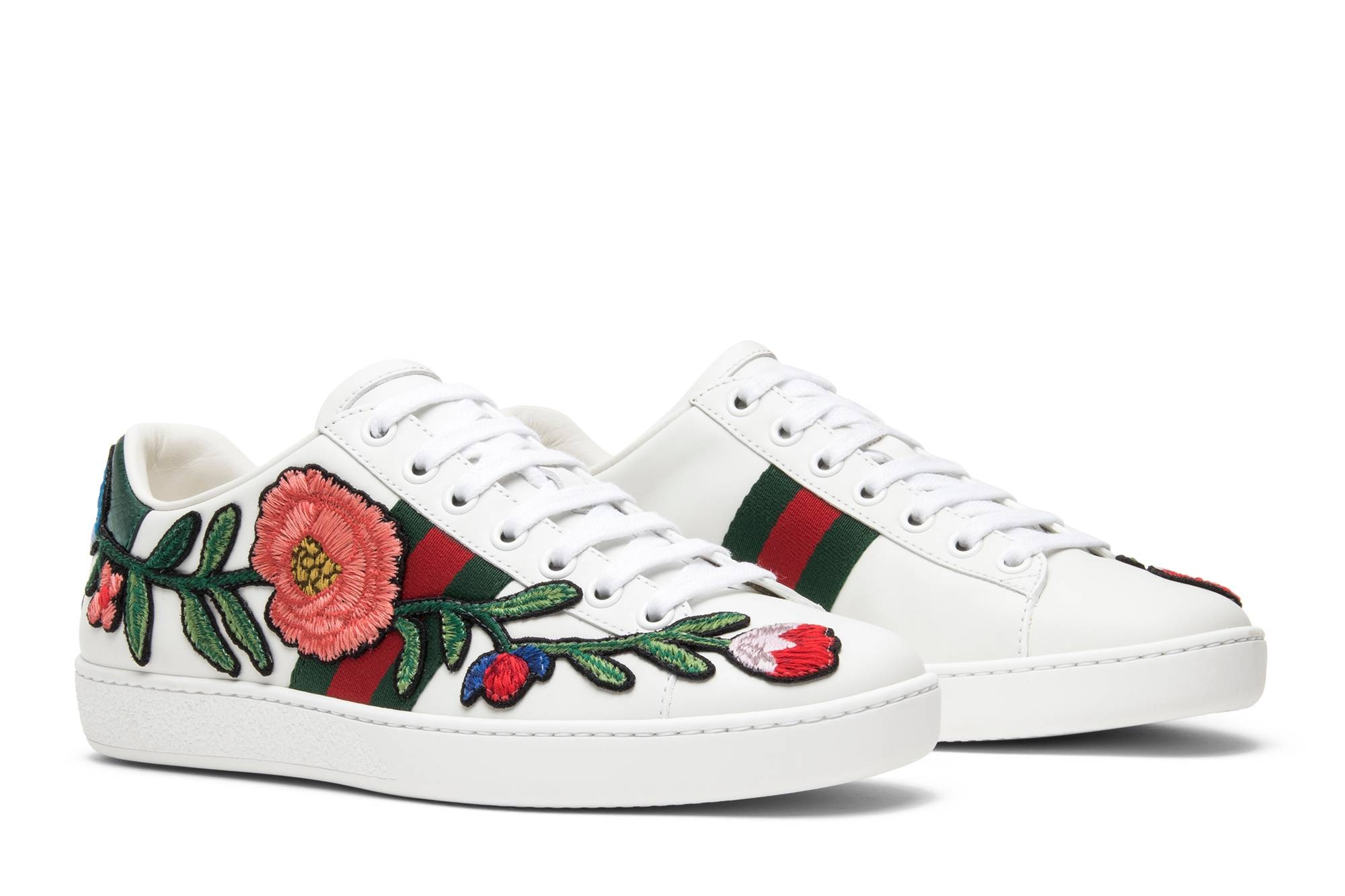 Gucci Wmns Ace Embroidered 'Floral' - 8