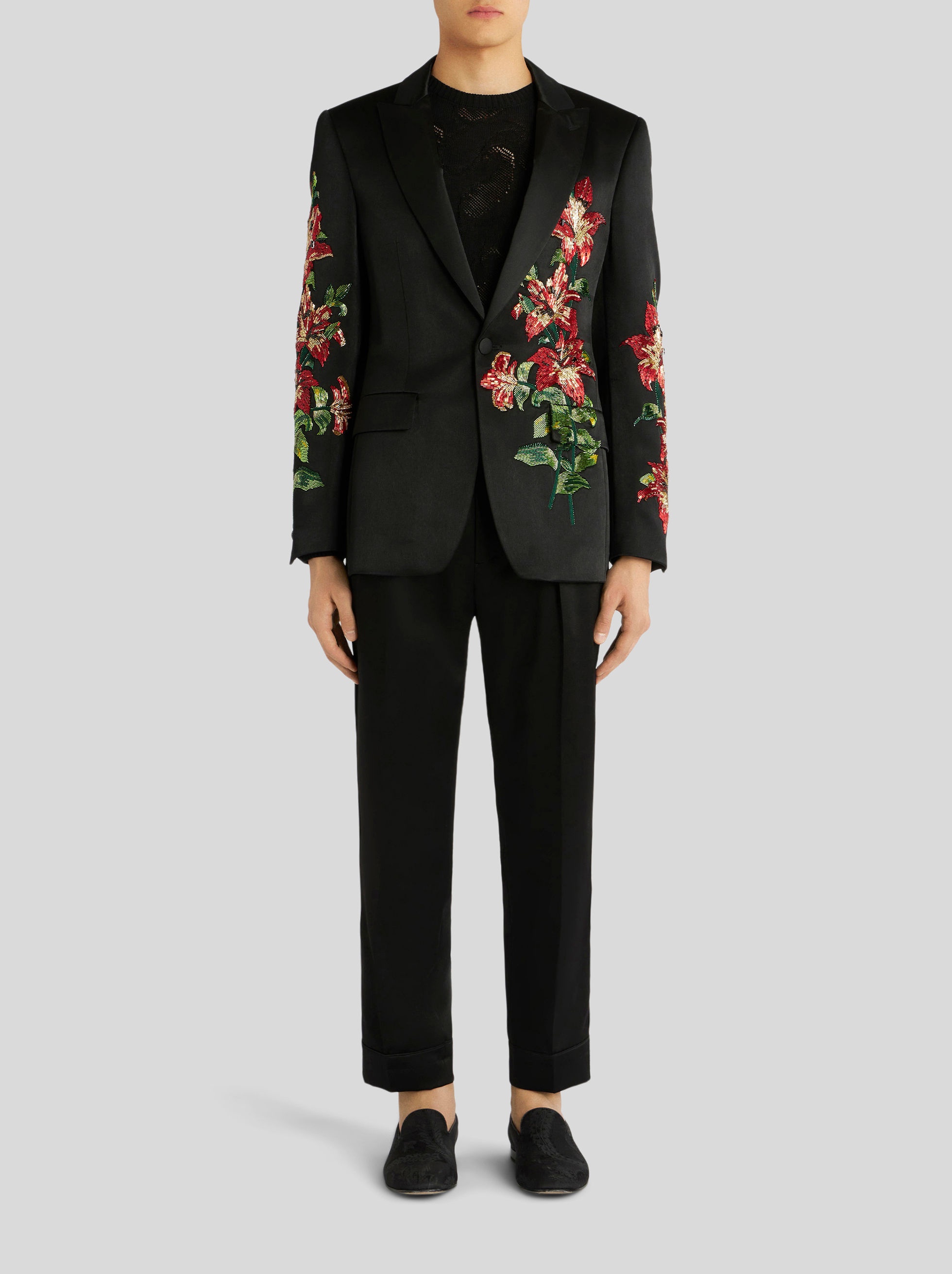 TAILORED FLORAL EMBROIDERY JACKET - 3