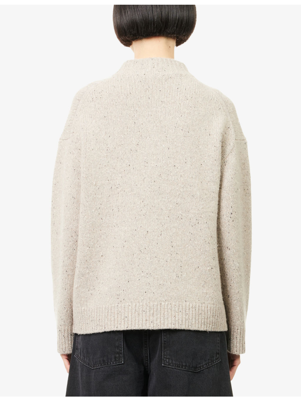Drawstring High-Neck Wool-Blend Jumper - 4