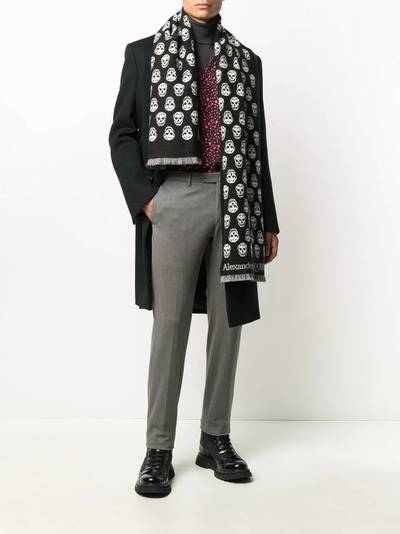 Alexander McQueen skull intarsia-knit scarf outlook