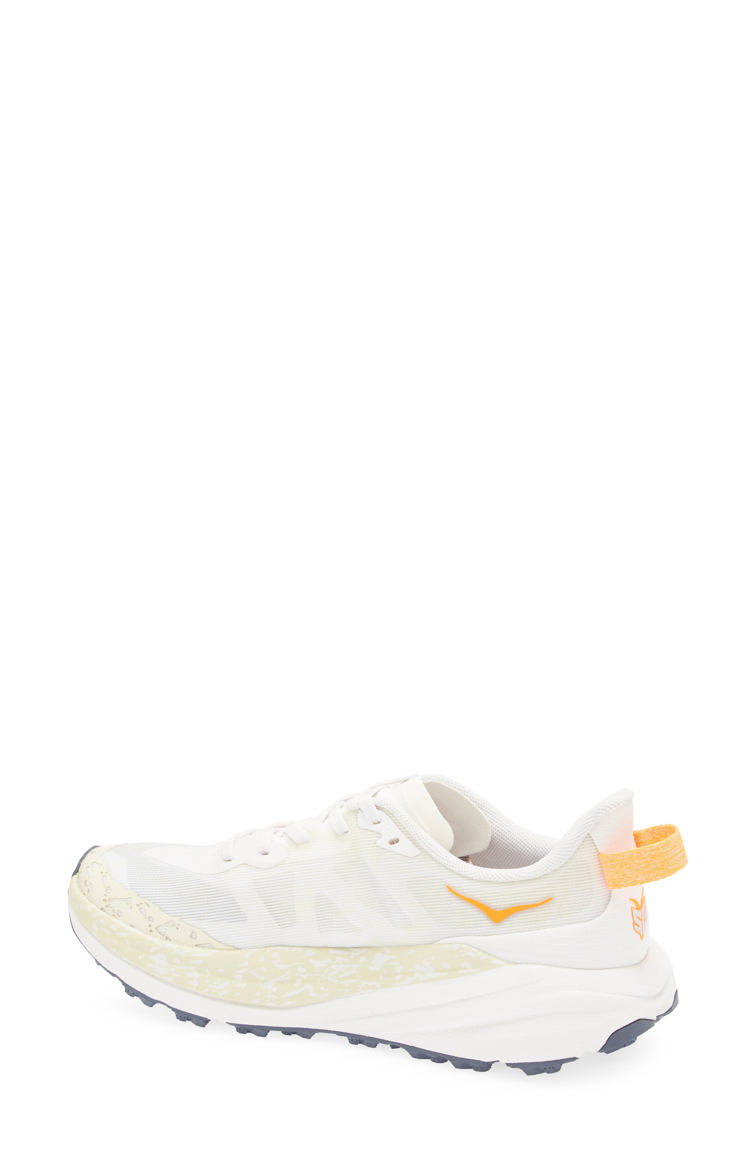 HOKA Speedgoat 6 Trail Running Shoe in White /Neon Tangerine at Nordstrom - 2