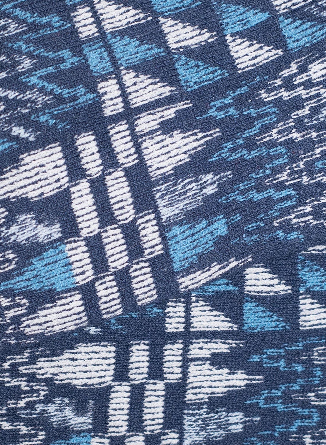 Kinari Tokyo Cotton Salish Rug Crew Sock in Blue - 2