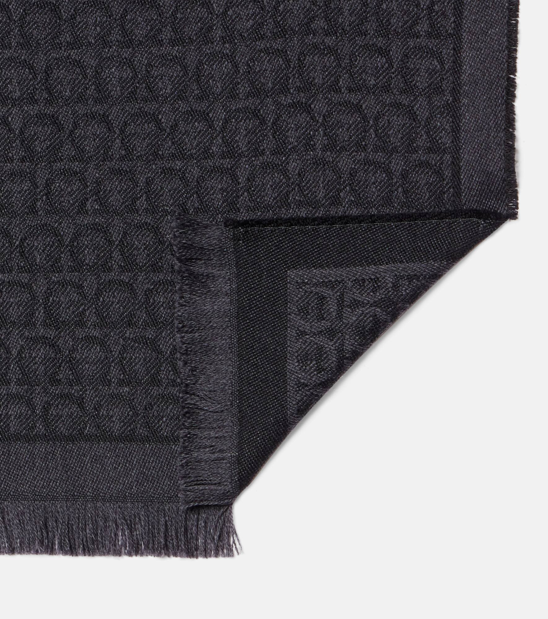 Gancini jacquard wool scarf - 5
