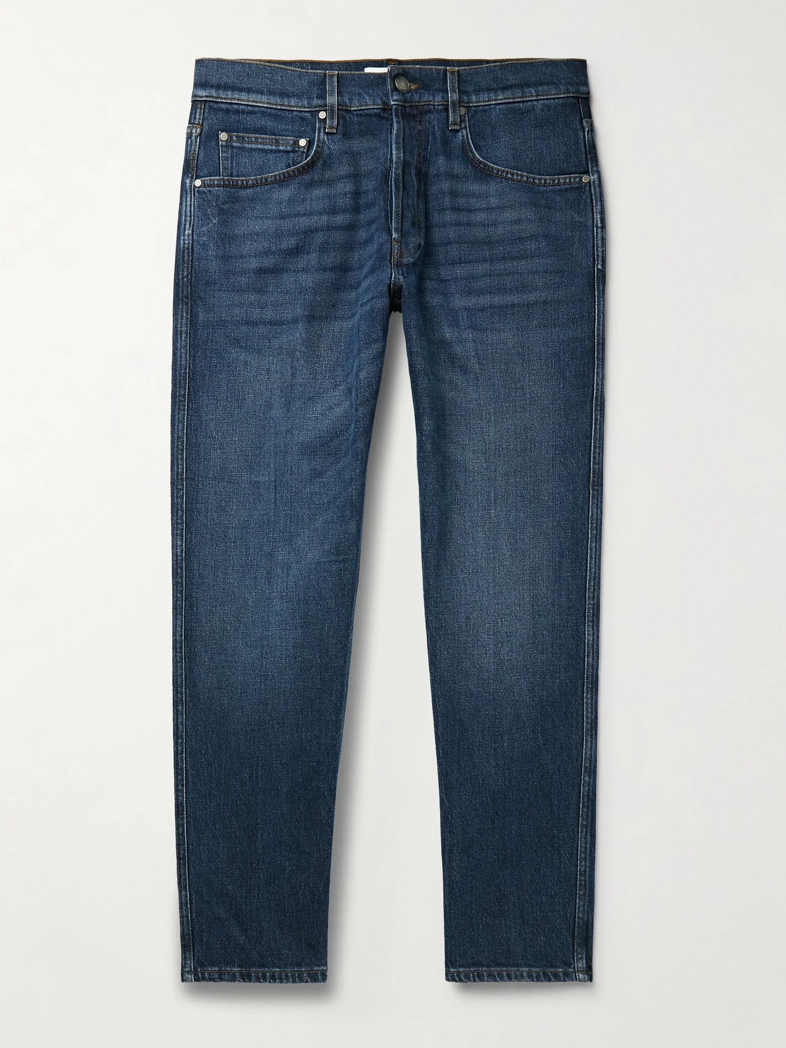 Slim-Fit Straight-Leg Jeans Indigo - 1