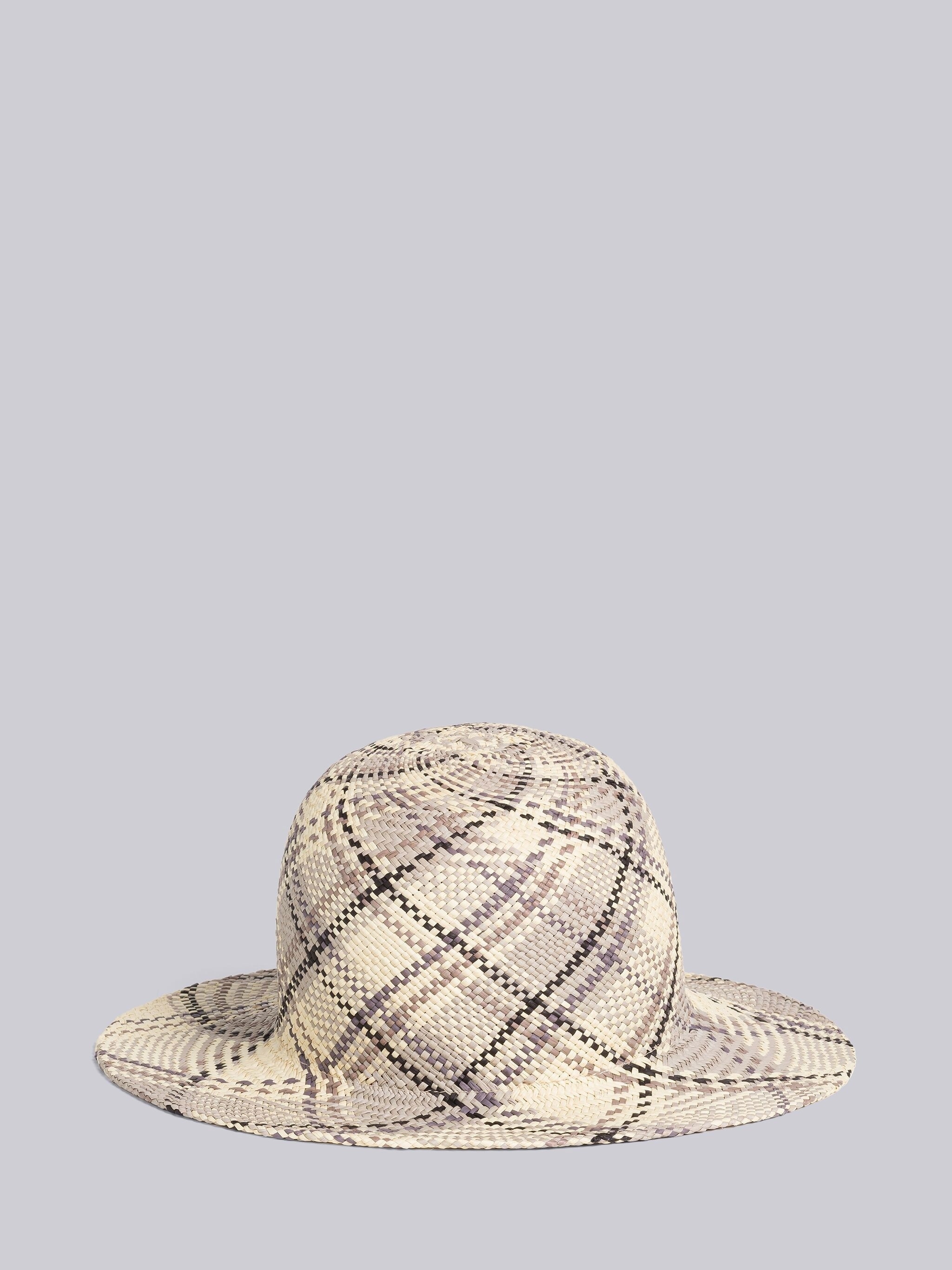 Straw Madras Sun Hat - 4