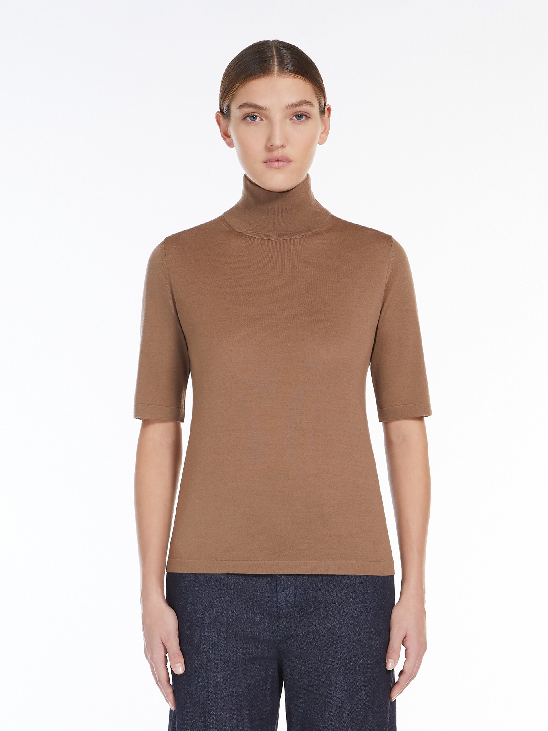 GIGI Wool yarn polo-neck sweater - 3