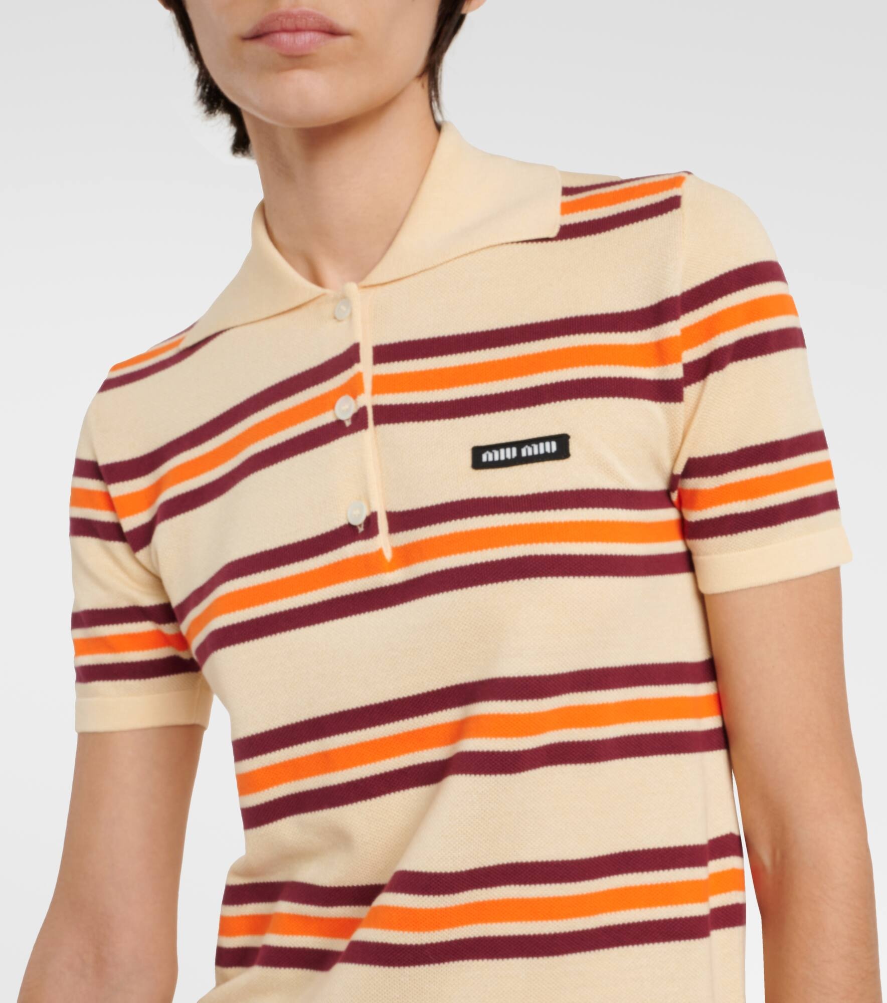 Striped cotton and silk minidress - 4
