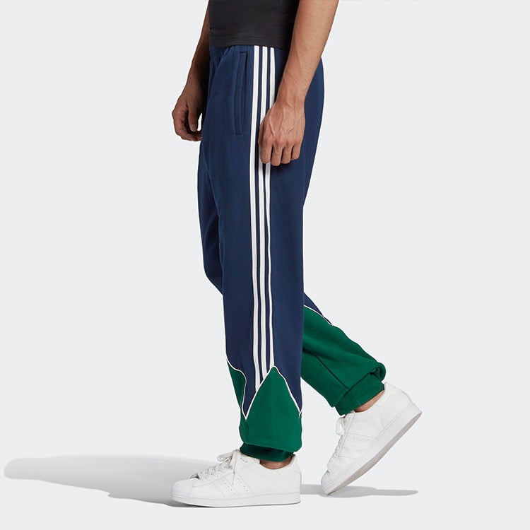 adidas originals B Trf Abs Swtpt Bundle Feet Colorblock Casual Sports Pants Navy Blue GE0818 - 4