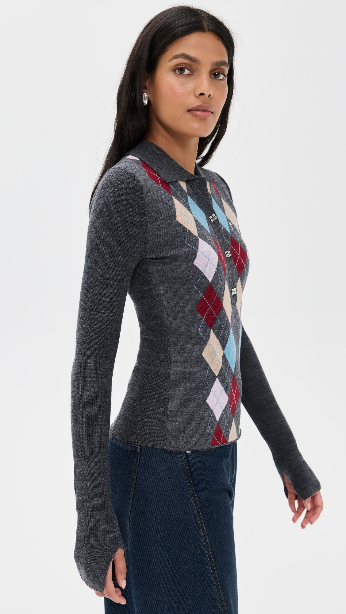 Fine Merino Jacquard Polo - 3