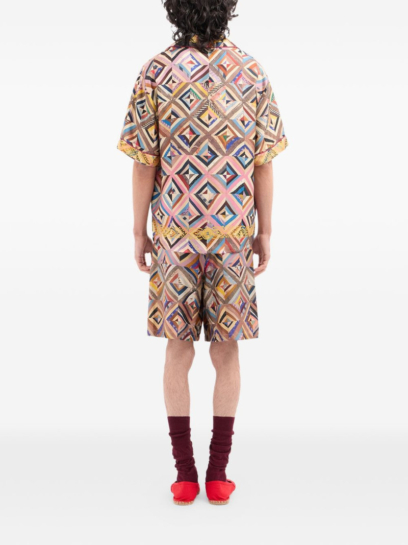 mosaic-pattern short-sleeve shirt 4