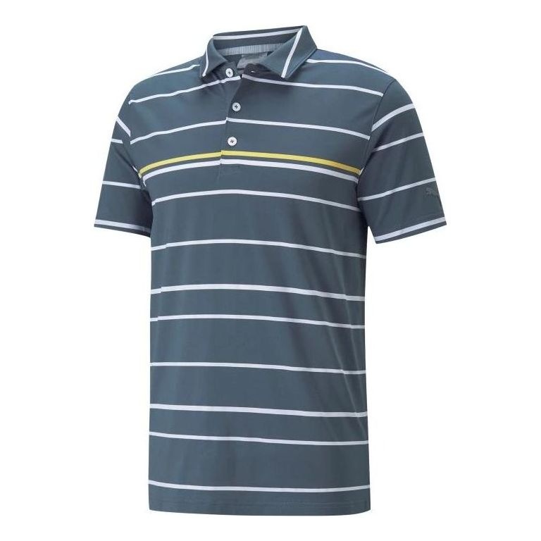 PUMA Mattr Striper Golf Polo Shirt 'Teal' 532976-11 - 1
