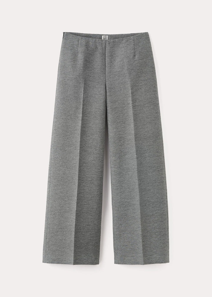 Clean wide trousers grey mélange - 1