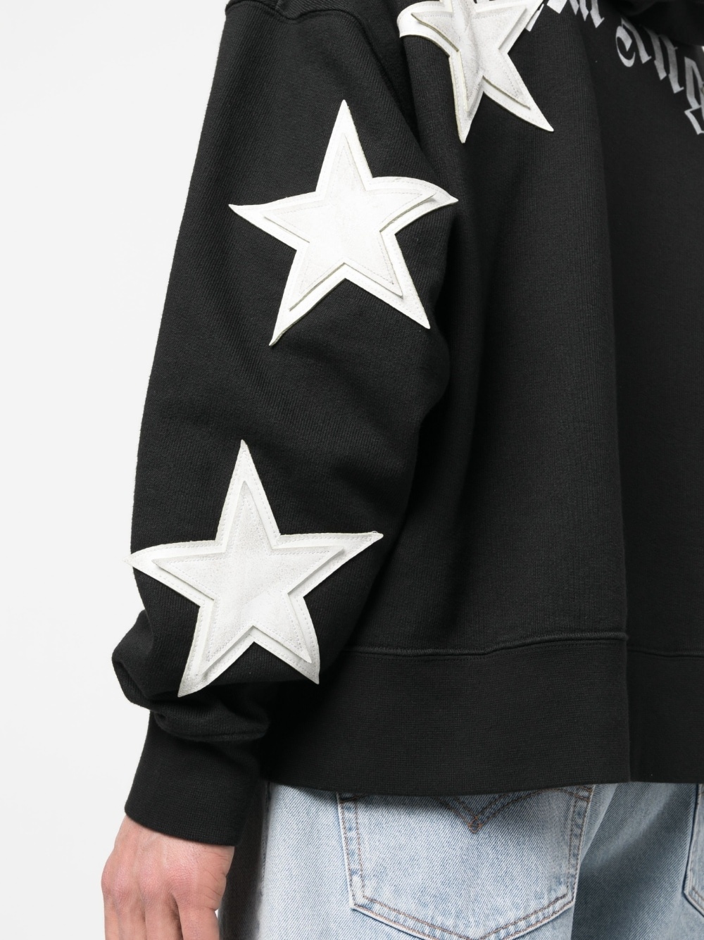 star-patch cotton hoodie - 5