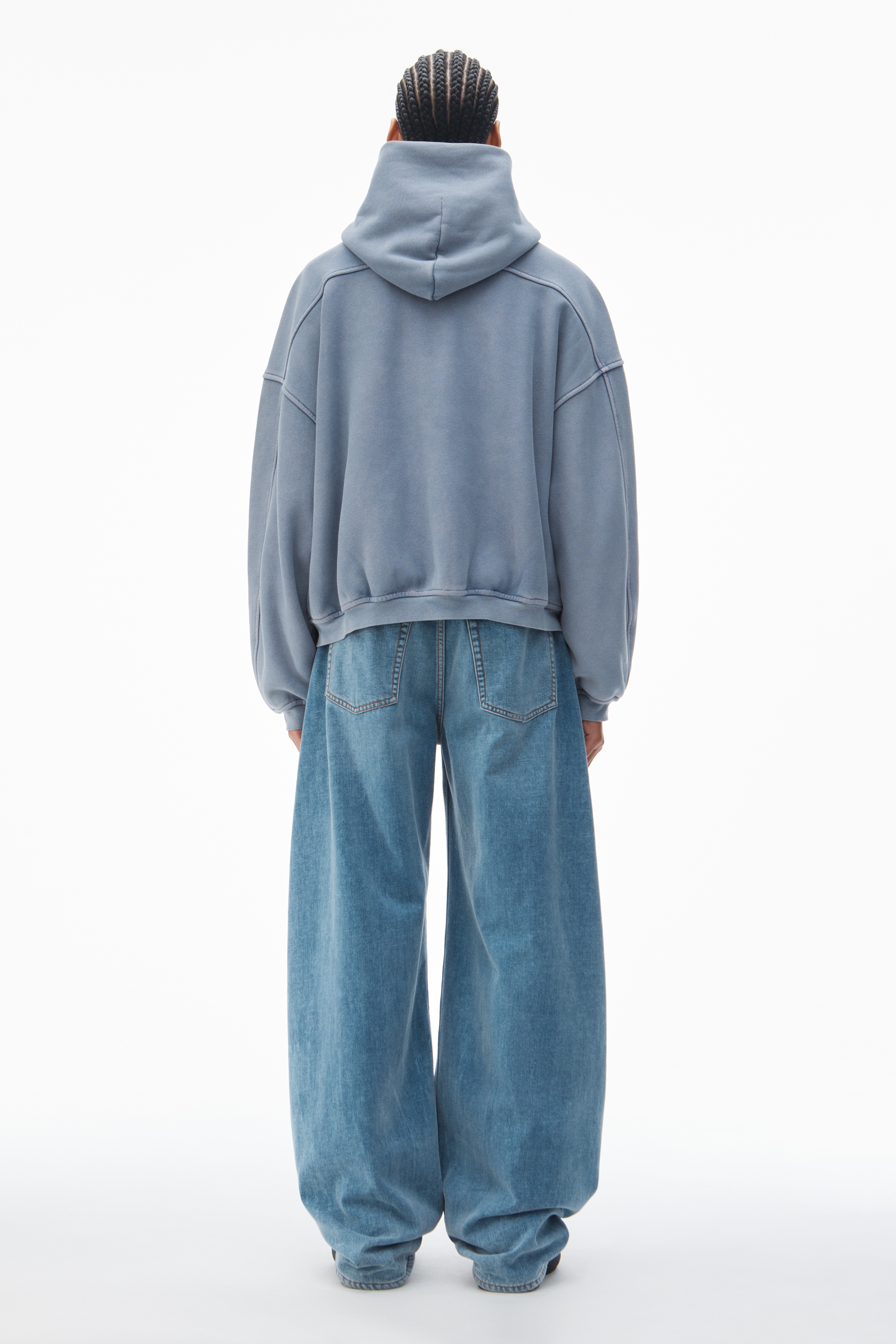 Alexander Wang oversize star logo-print zip-up hoodie