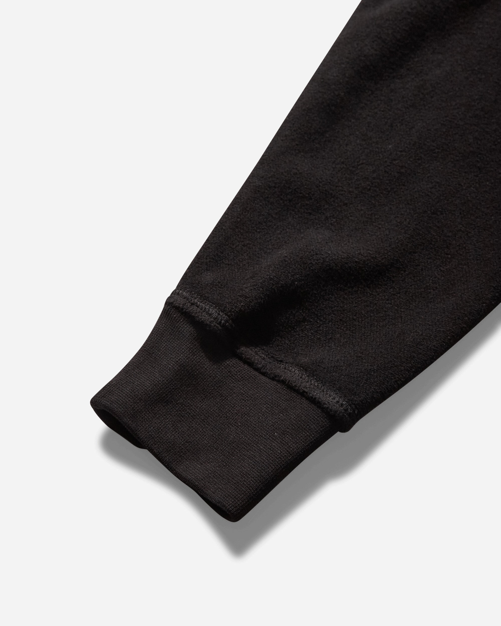 Men's Brushed and Emerized Diagonal Fleece Crewneck Sweatshirt Black - 4