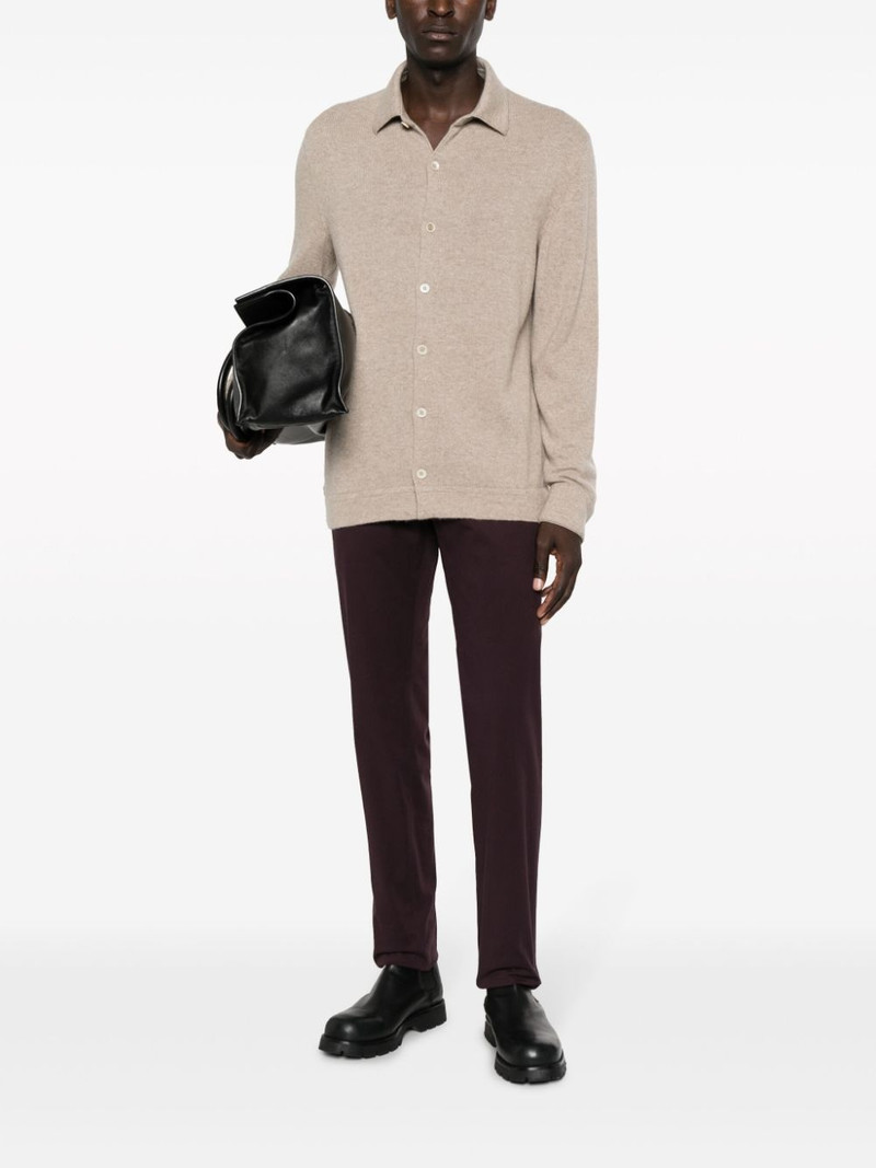 ZEGNA classic-collar cashmere cardigan outlook