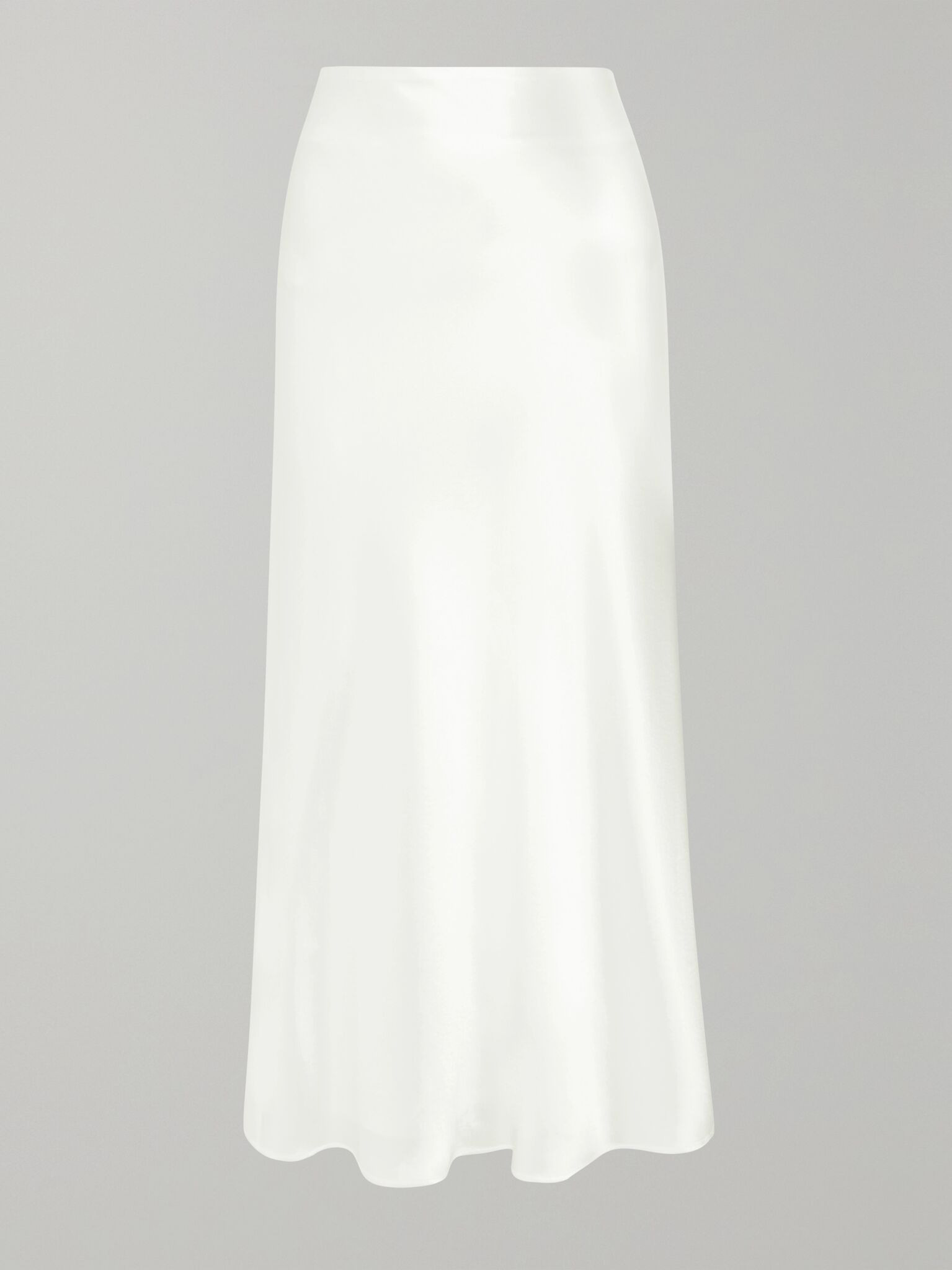 Valletta satin midi skirt White - 1