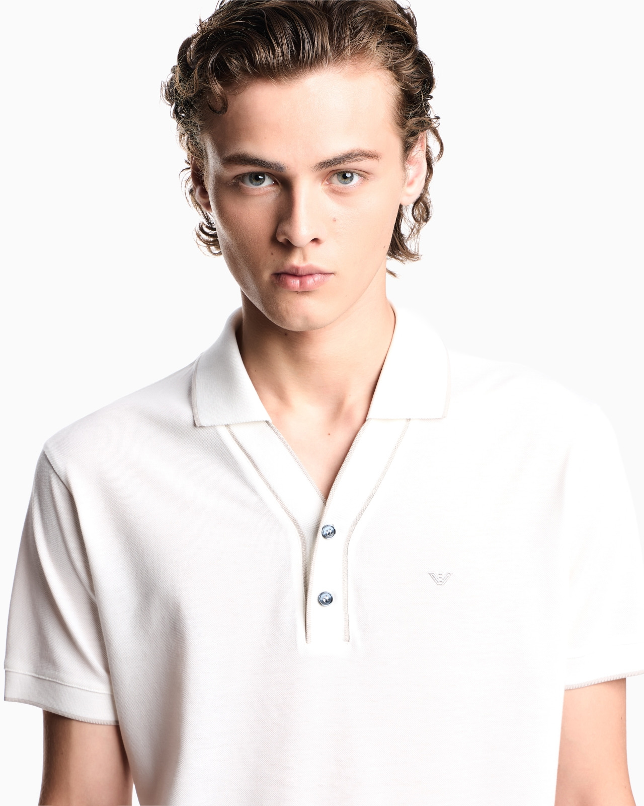 PIQUÉ POLO SHIRT WITH CONTRASTING EDGES - 5