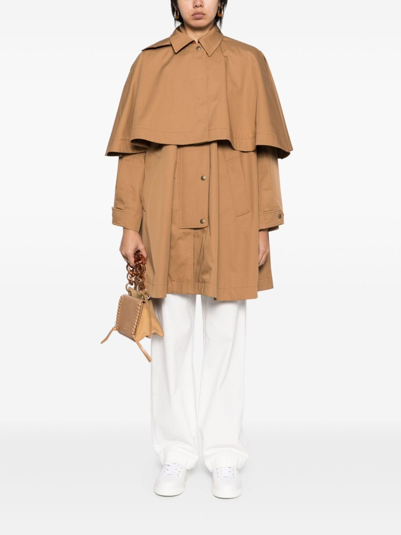 Chloé cotton gabardine parka coat outlook