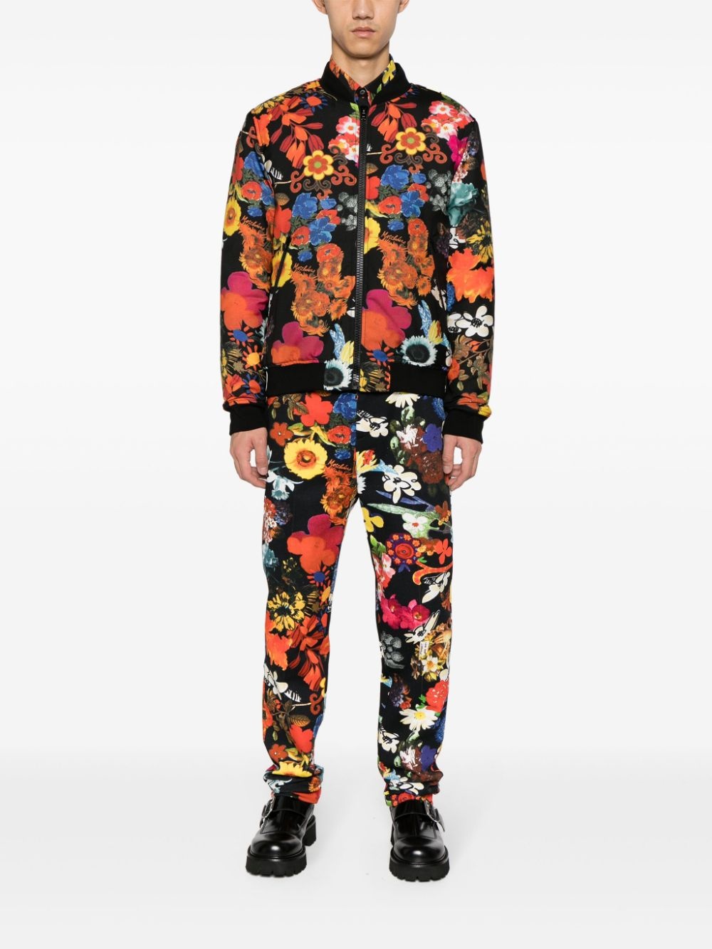 floral-print padded bomber jacket - 2