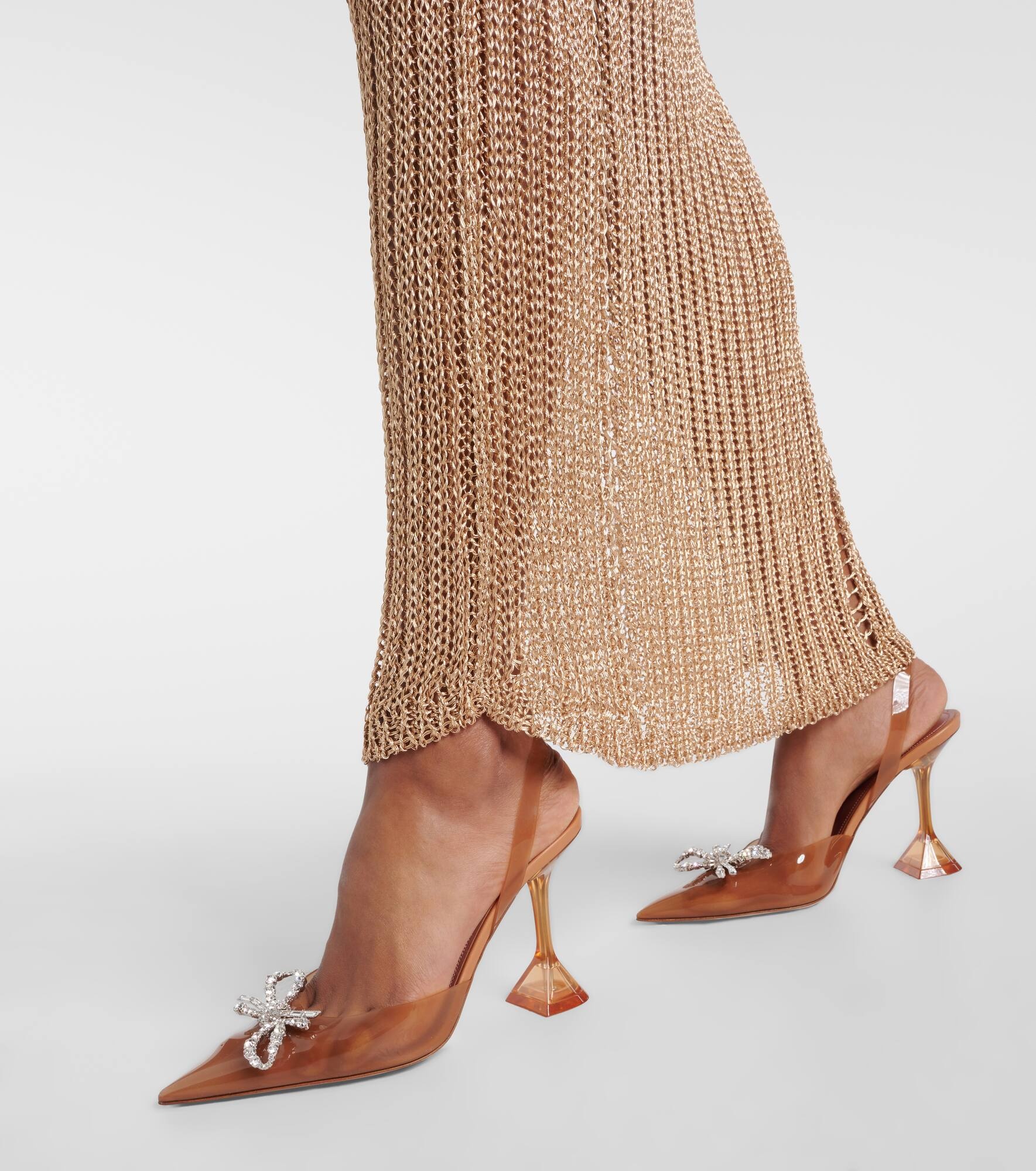 Rosie 95 PVC slingback pumps - 4
