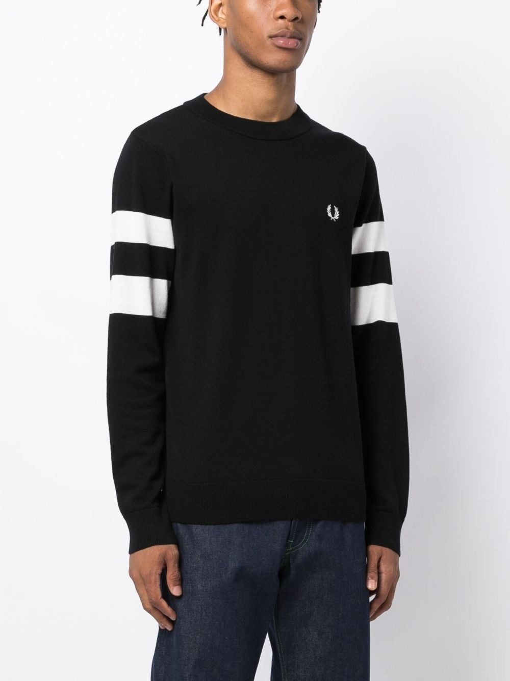 Ringer-embroidered cotton sweatshirt - 3