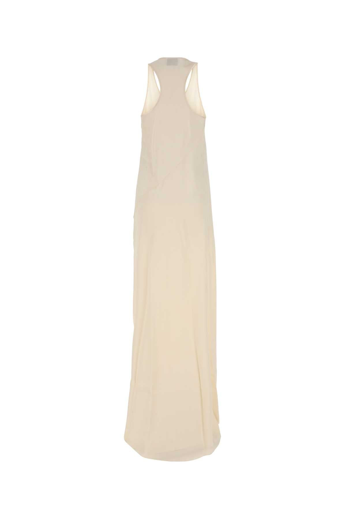 Balenciaga Women Ivory Satin Long Dress - 2