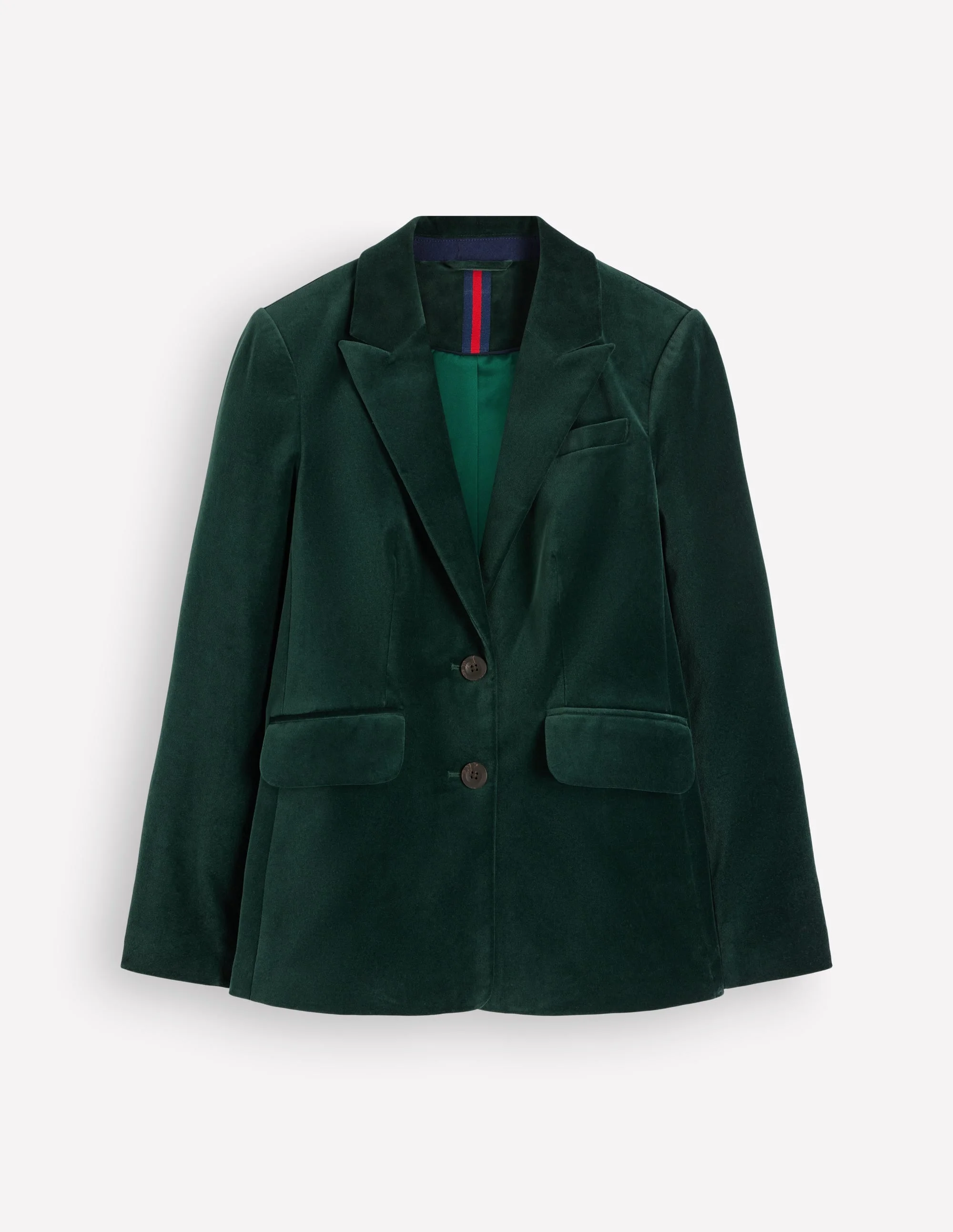 Stamford Velvet Blazer-Midnight Emerald - 1