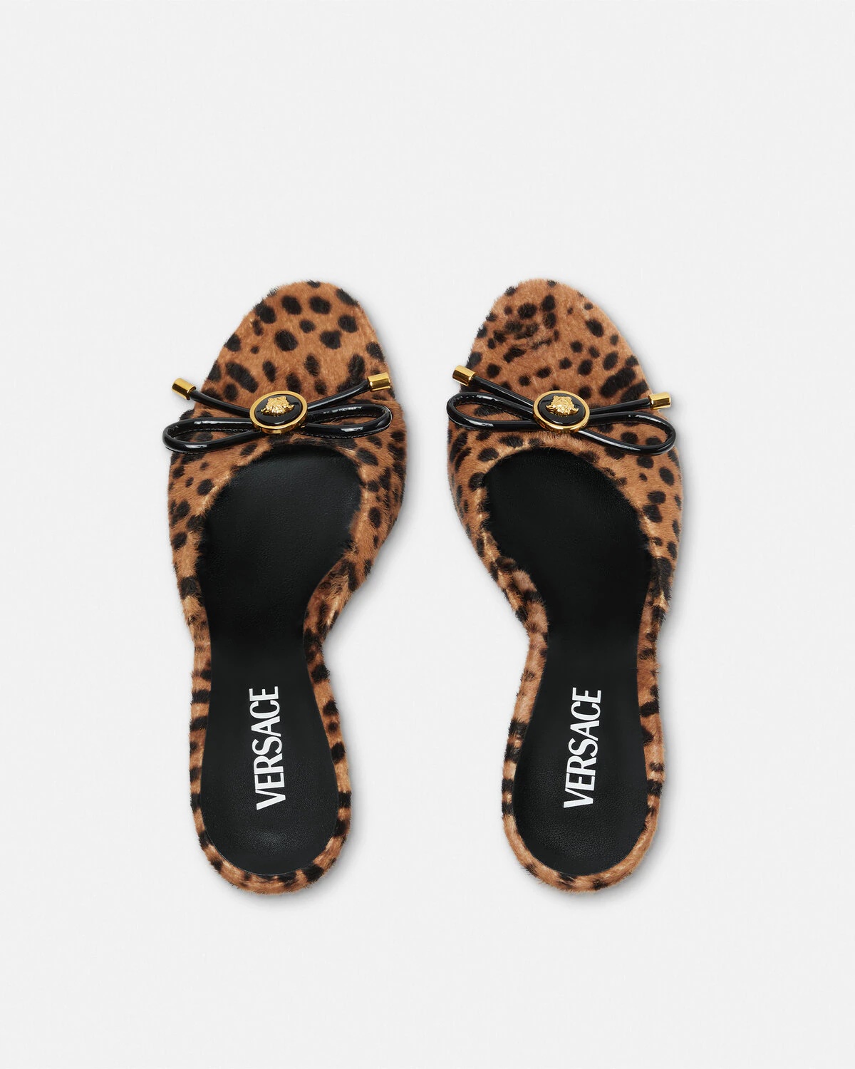 Leopard Opera Bow Mules 85 mm - 5