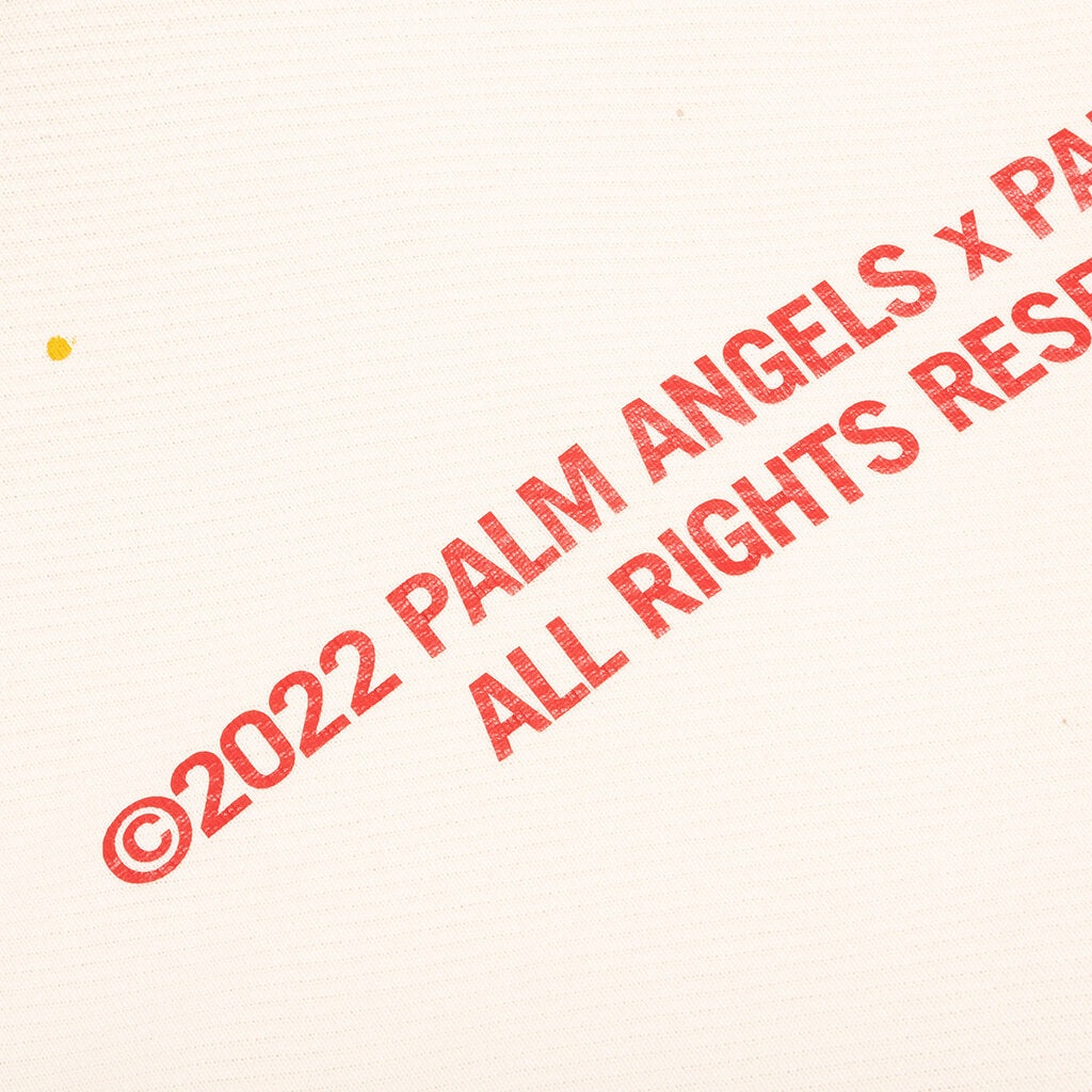 PALM ANGELS PXP PAINTED RAW CUT HOODIE - OFF WHITE - 5