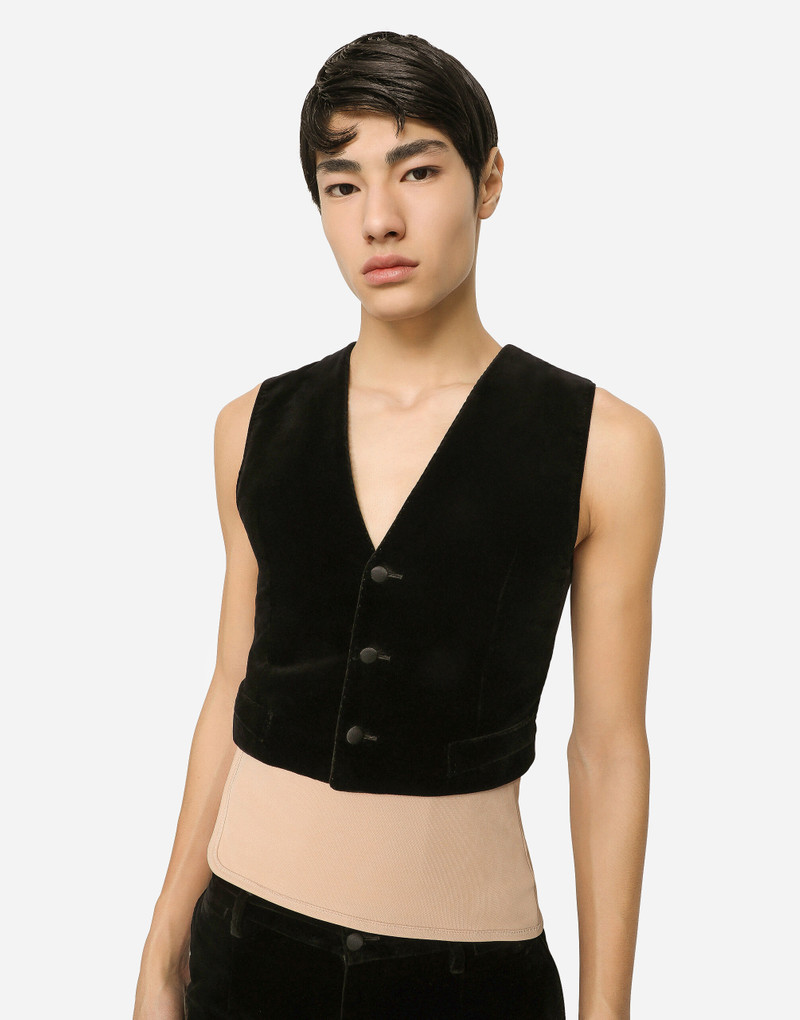 Single-breasted smooth velvet suit 8