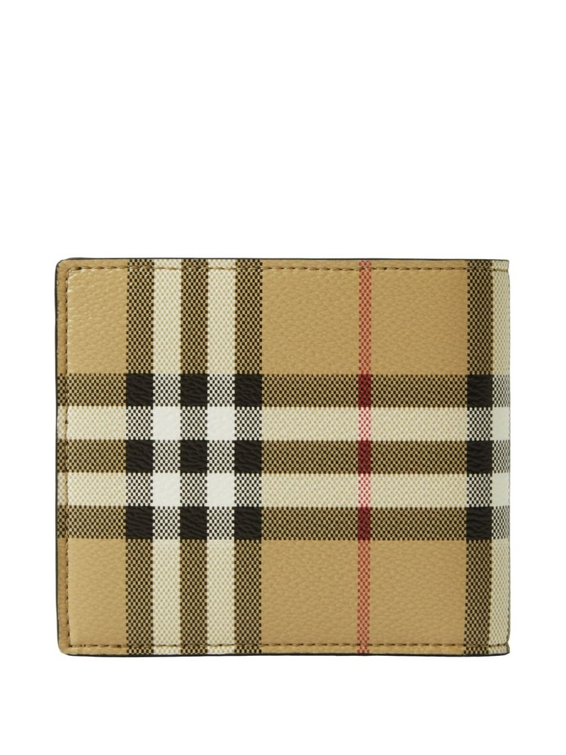 Burberry check bi-fold wallet outlook