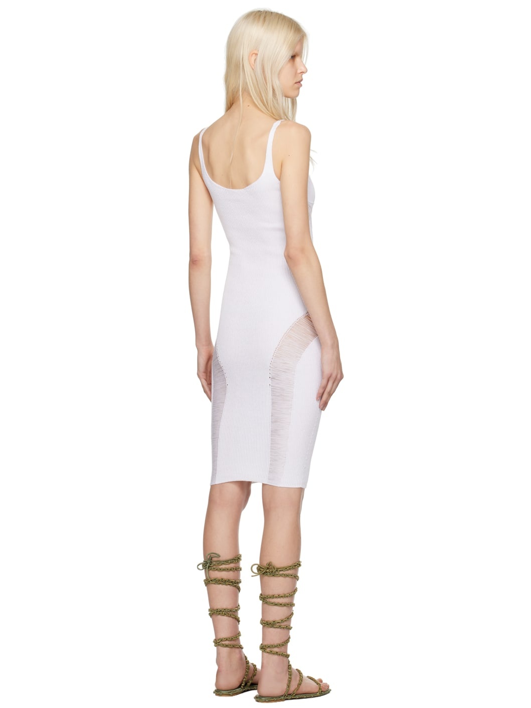 White Floater Midi Dress - 3