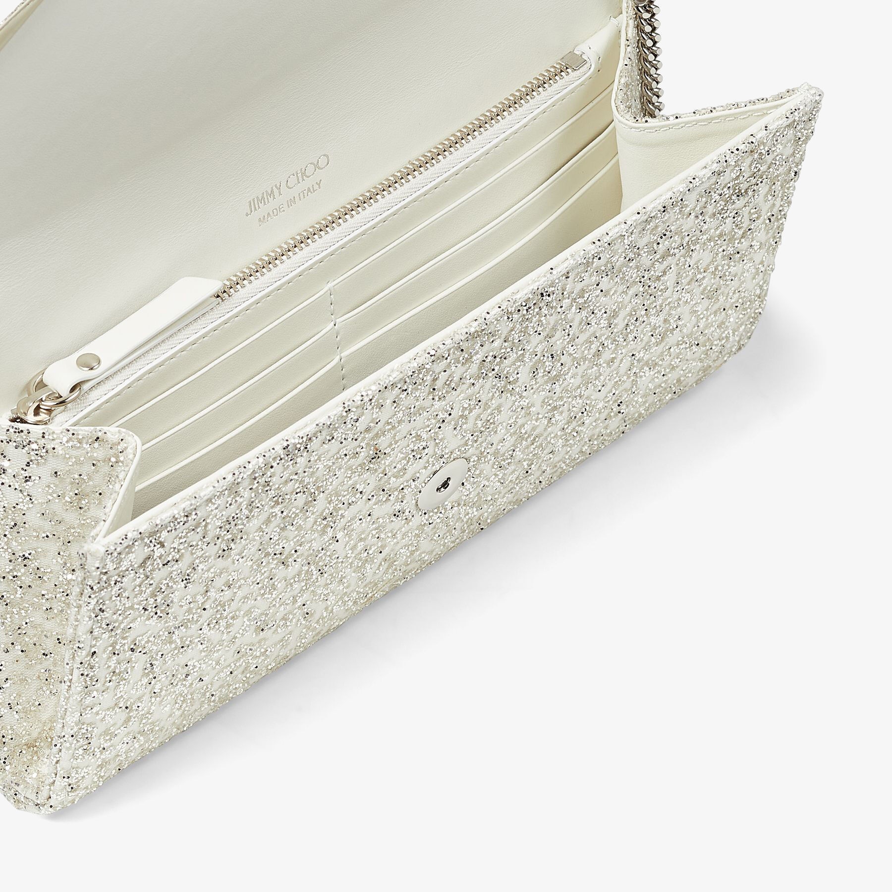 Emmie
Ivory Glitter Tulle Clutch Bag - 3