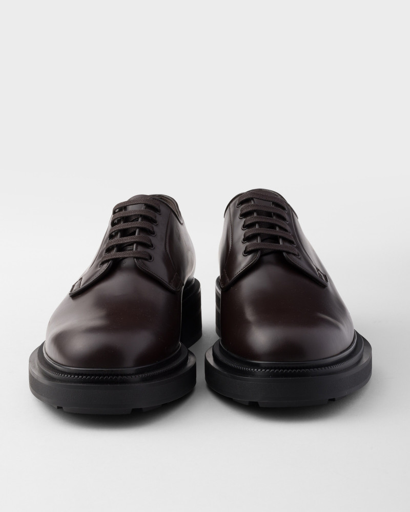 Brushed leather derby shoes 5