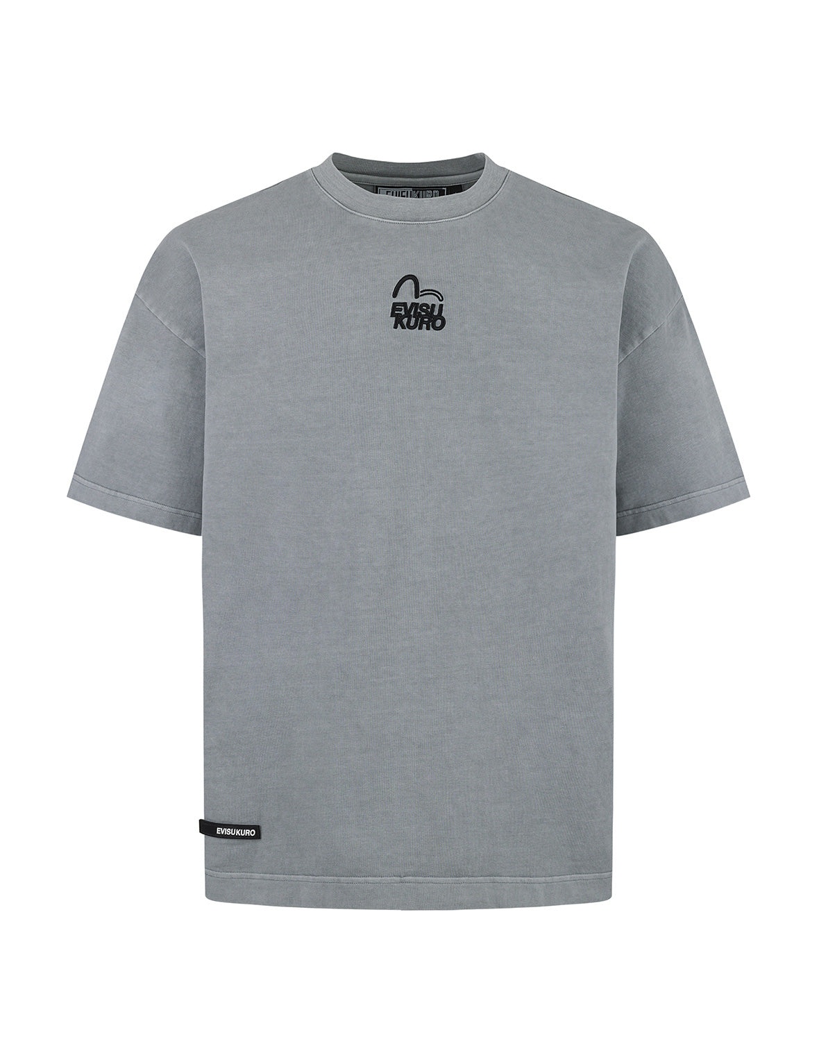 Seagull and Logo Embroidery Oversized Garment Dye T-Shirt - 11