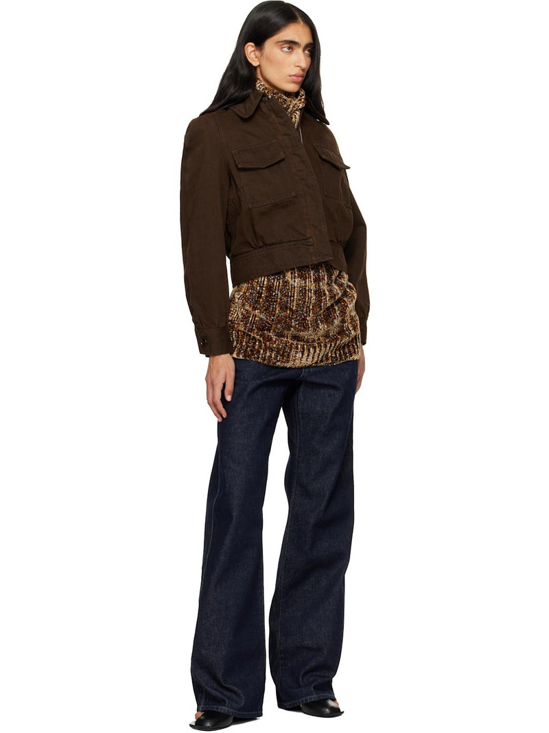 Dries Van Noten Brown Faded Denim Jacket outlook
