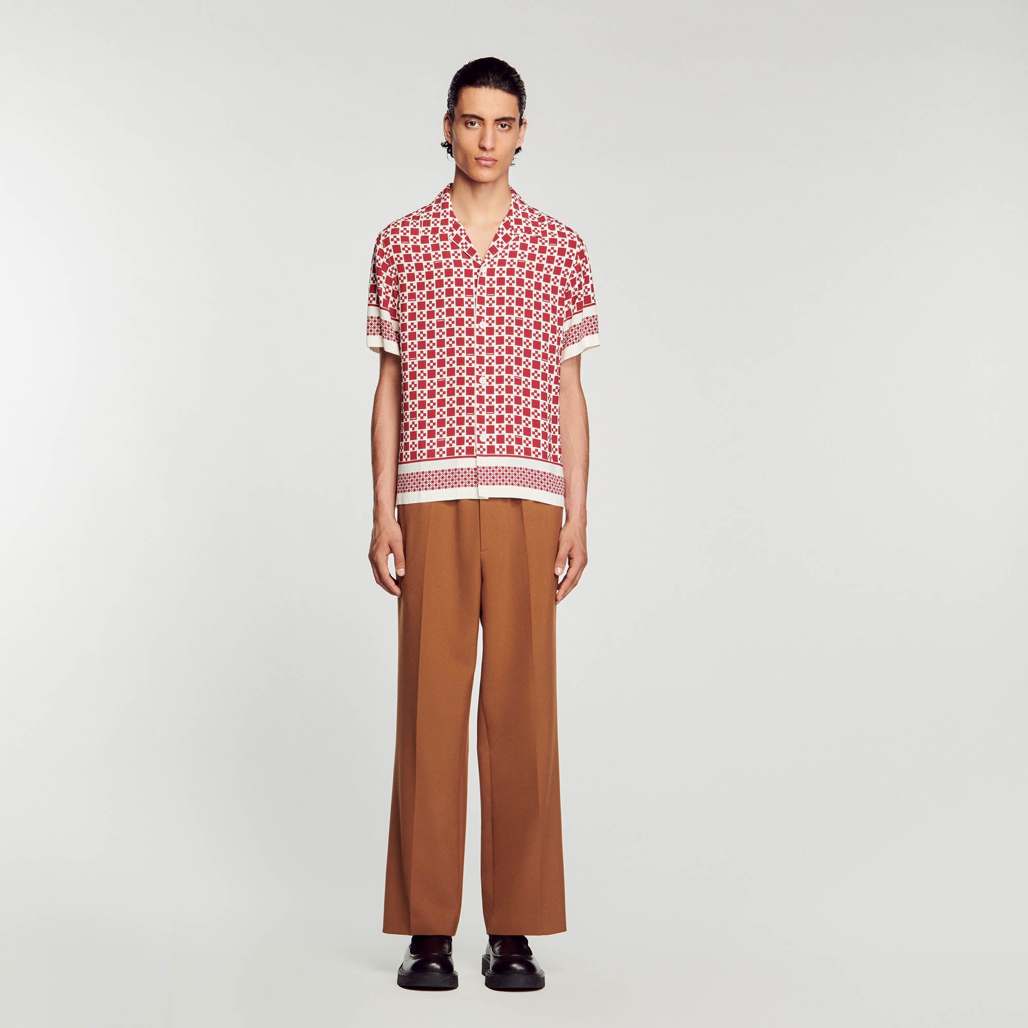 SHORT-SLEEVE SQUARE CROSS SHIRT - 3