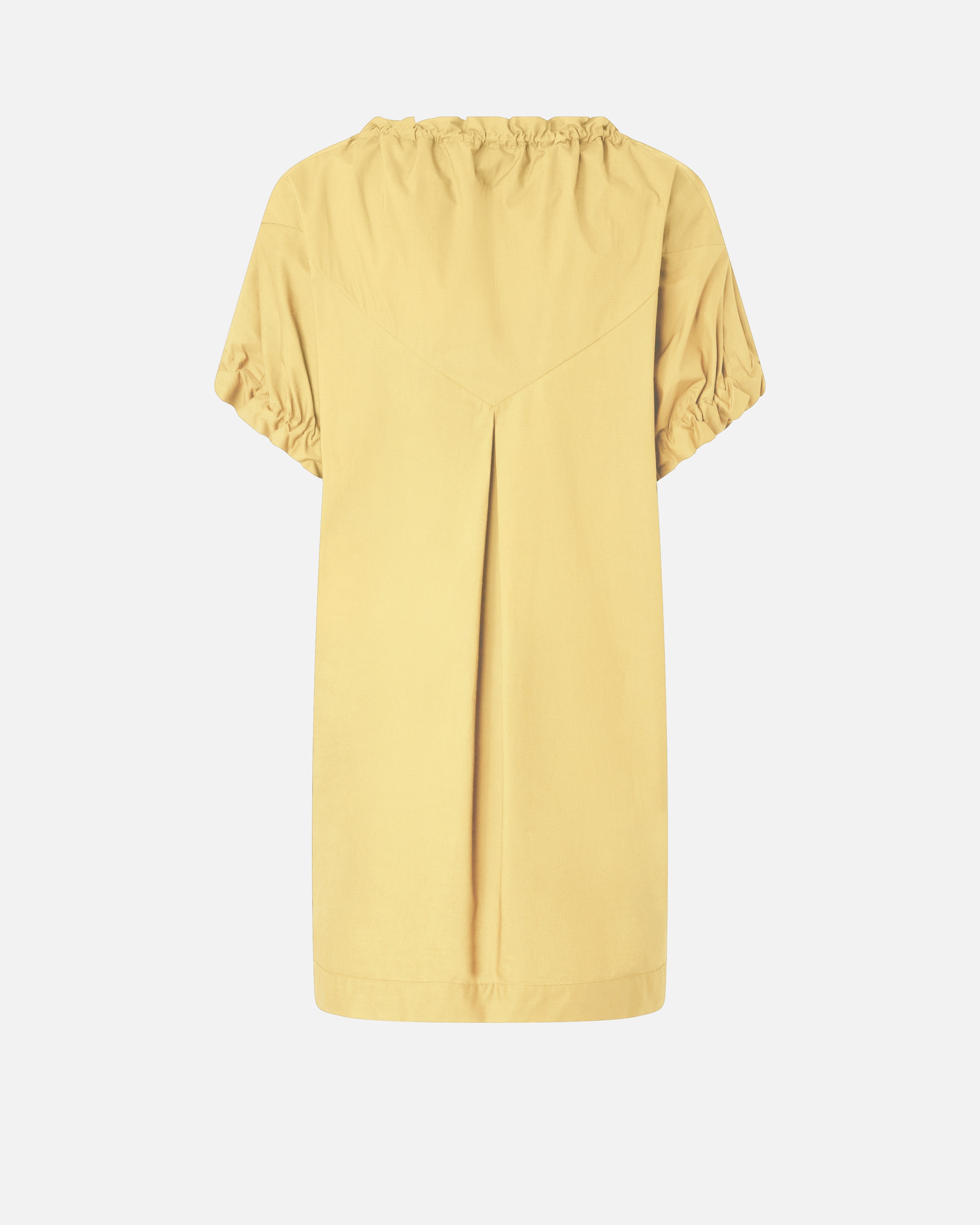 POPLIN MINI DRESS WITH GATHERING AND EYELETS - 6