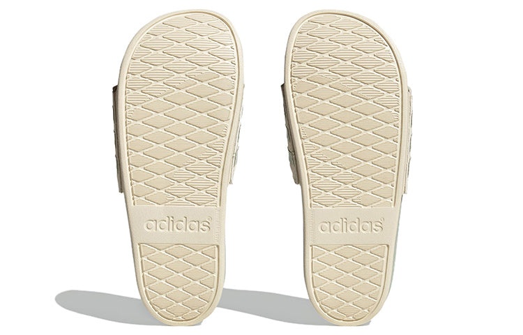 (WMNS) adidas Adilette Comfort Slide 'White Linen Green' H03620 - 7