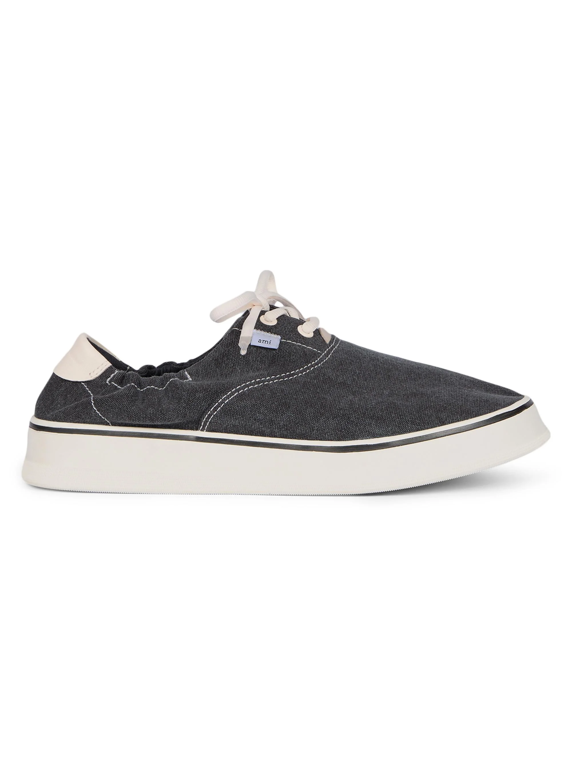 Men's Tennis Cotton Canvas Sneakers - Navy - 1