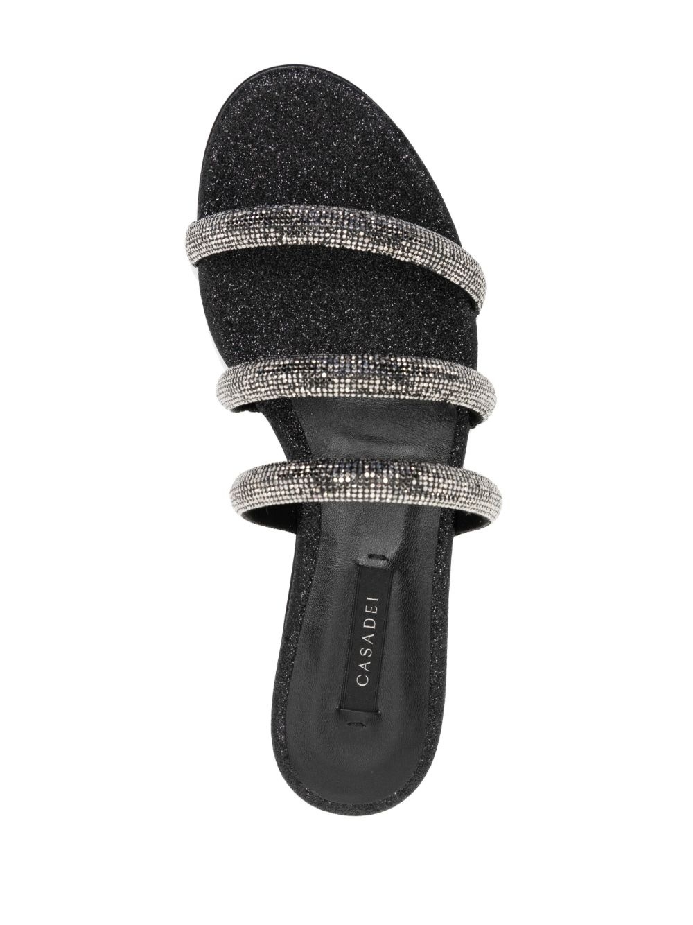crystal-embellished flat sandals - 4