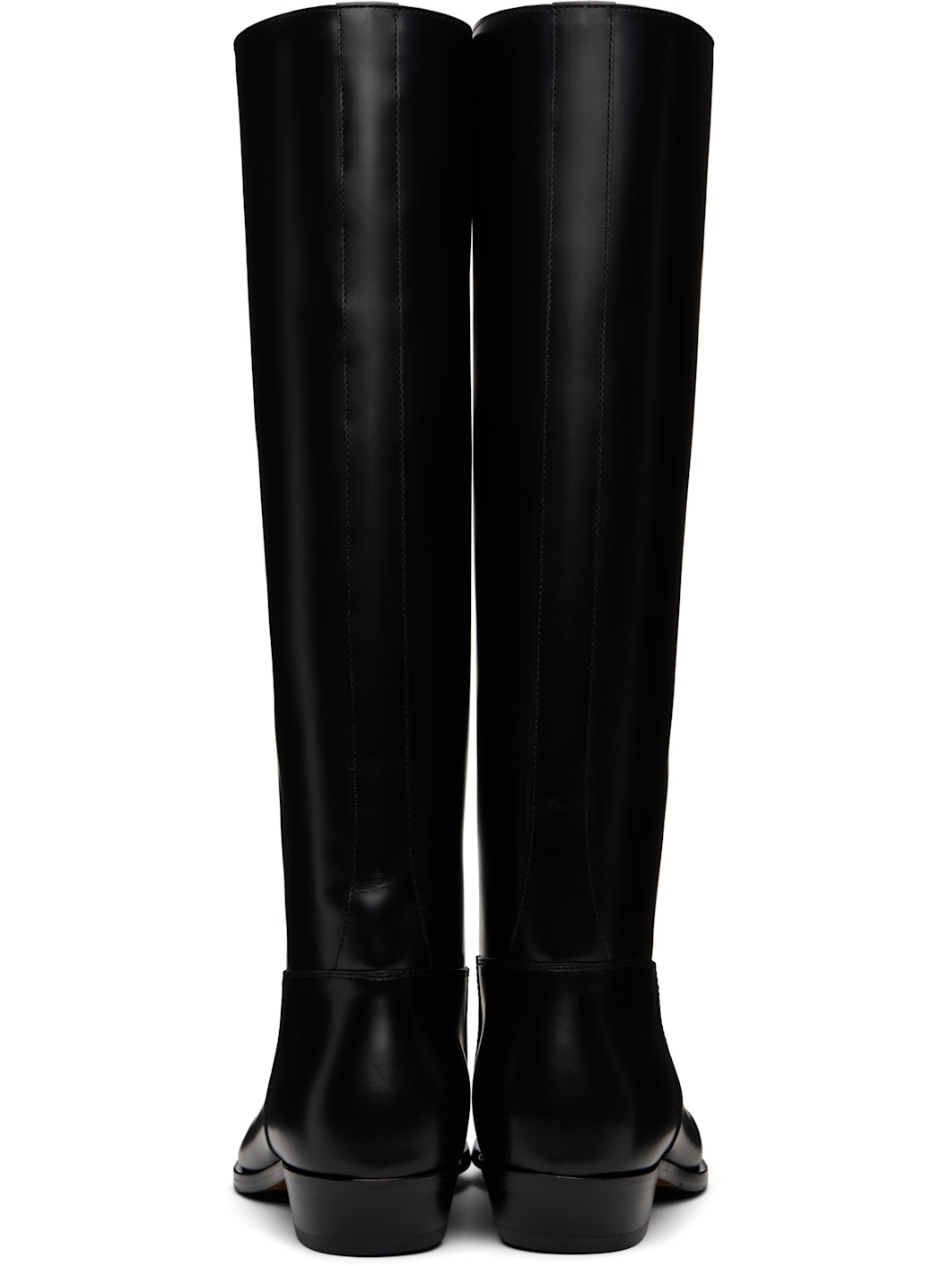 Black Western Tall Boots - 2