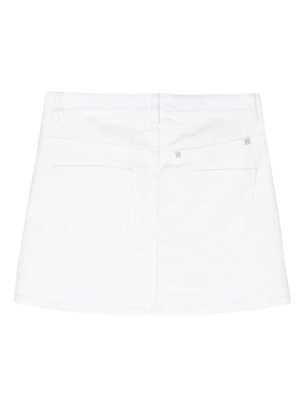 4G-motif denim mini skirt - 2