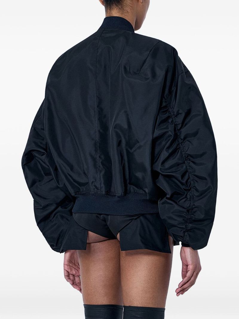 Jumbo Flight ruched-sleeve oversized bomber jacket 3