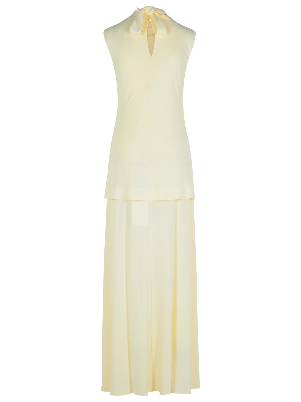 Jil Sander Cream Viscose Blend Dress Women - 3