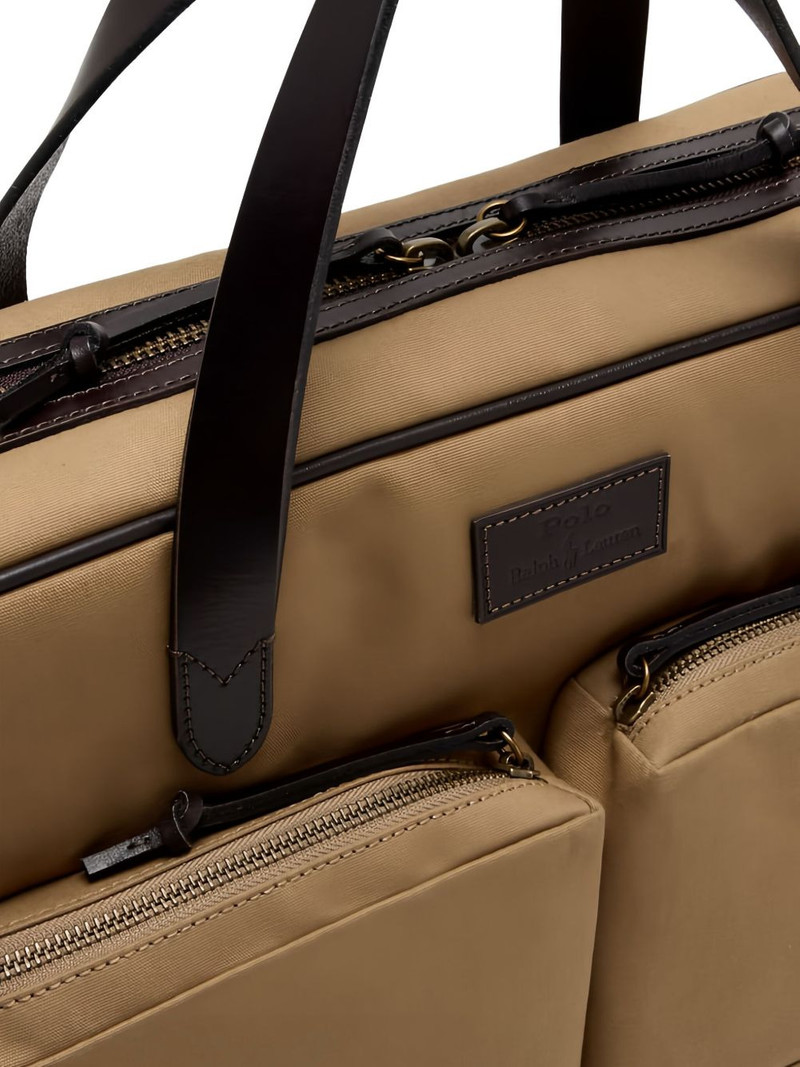 leather-trimmed laptop bag 4